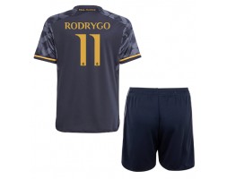 Maillot de foot Real Madrid Rodrygo Goes #11 Extérieur enfant 2023-24 Manches Courte (+ pantalon court)